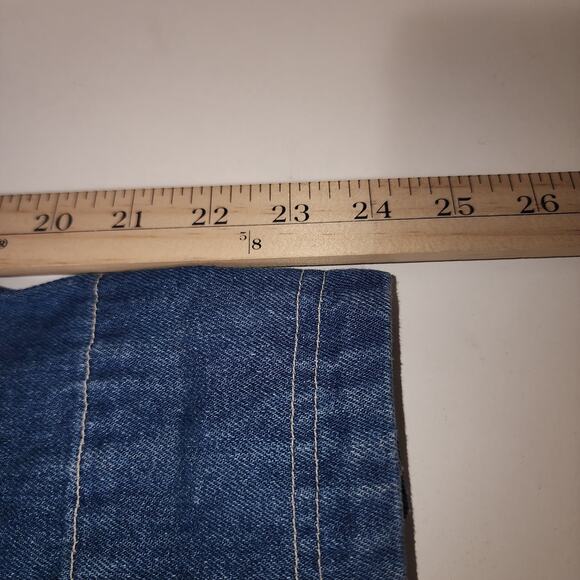 Vintage coat 90s Main Street Blues Oversized Chore Denim Button Down Jacket L - Picture 8 of 8